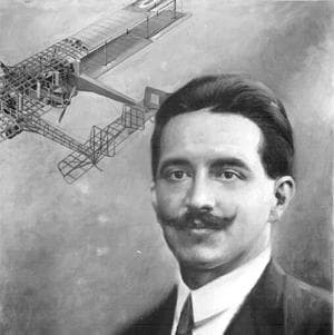 Giovanni Battista Caproni picture with plane in back